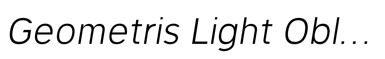 Geometris Light Oblique